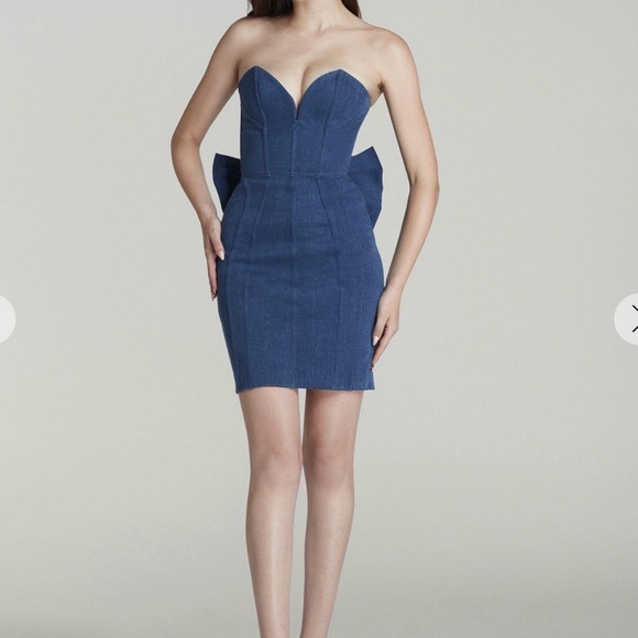 Agent Provocateur Strapless Denim Blue Dress - Picture 4 of 5